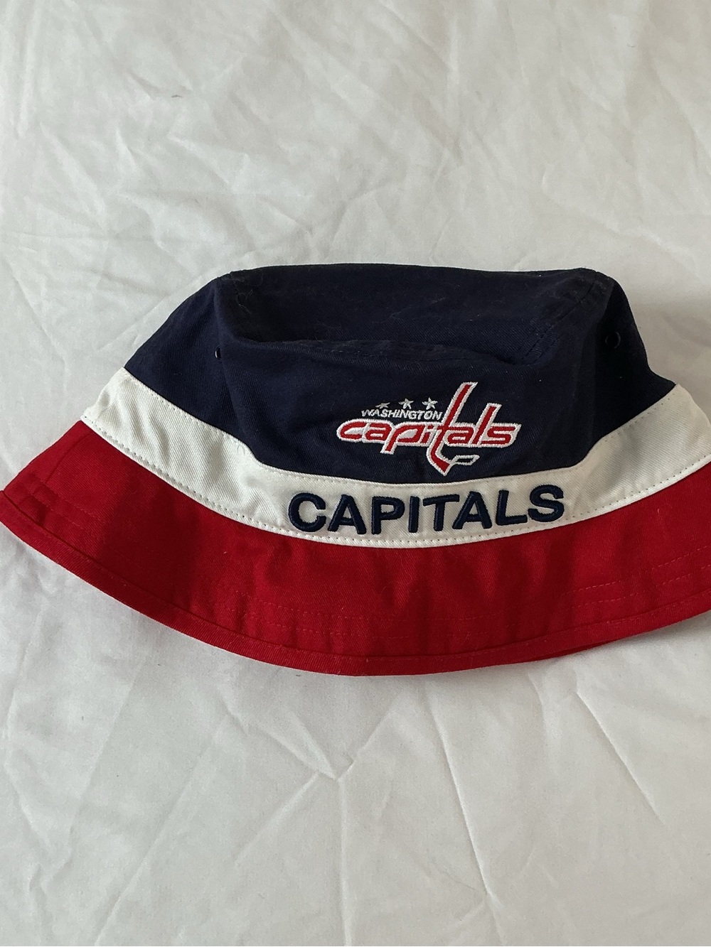 New Era Red, Navy & Black Bucket Hat